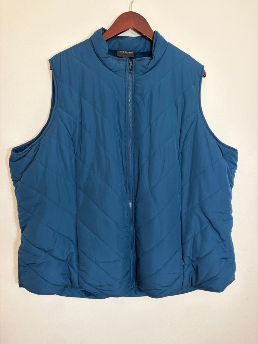 Lane Bryant Blue Plus Size Puffer Vest